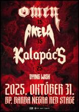 Omen / Akela / Kalapcs - hrmas jubileumi koncert oktber 31-n a Barba Negrban, vendg a Dying Wish