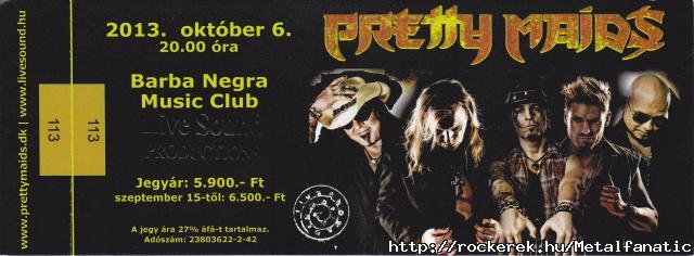 Pretty Maids jegy