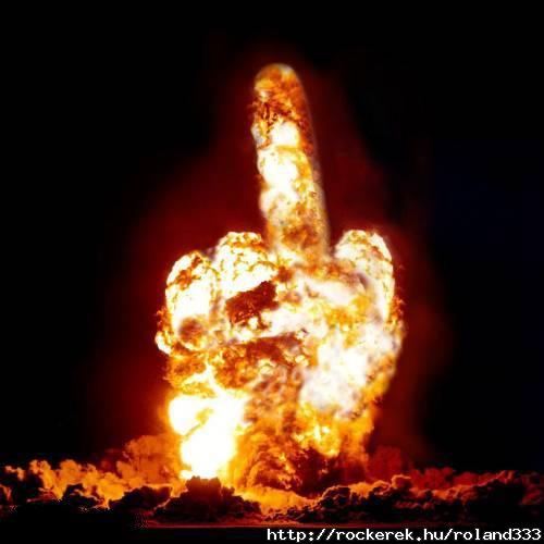 middle finger flame