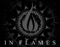 In flames